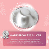 SILVERETTE® The Original Silver Nursing Cups, Nipple Covers for Breastfeeding Essentials, Model Number: 7300,Pure 925 Silver Nipple Shields for Breastfeeding, Lightweight Nursing Cups, Regular Size