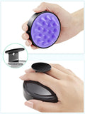 HEETA Scalp Massager Hair Growth, Soft Silicone Scalp Scrubber Shampoo Brush for Exfoliation, Dandruff Removal Head Massage Stress Relax, Wet & Dry Use for Thick Thin Curly Hair Care, Black