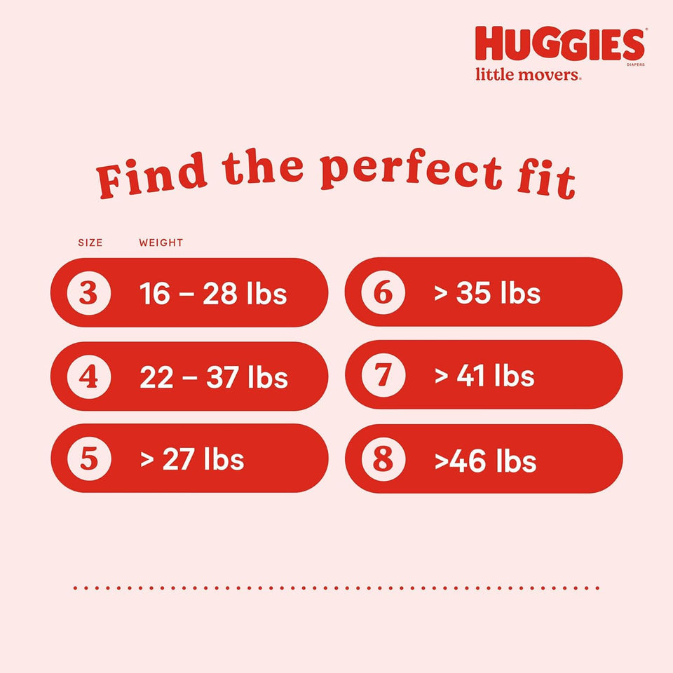 Huggies Size 5 Diapers, Little Movers Baby Diapers, Size 5 (27+ lbs), 132 Count (2 Packs of 66), Packaging May Vary
