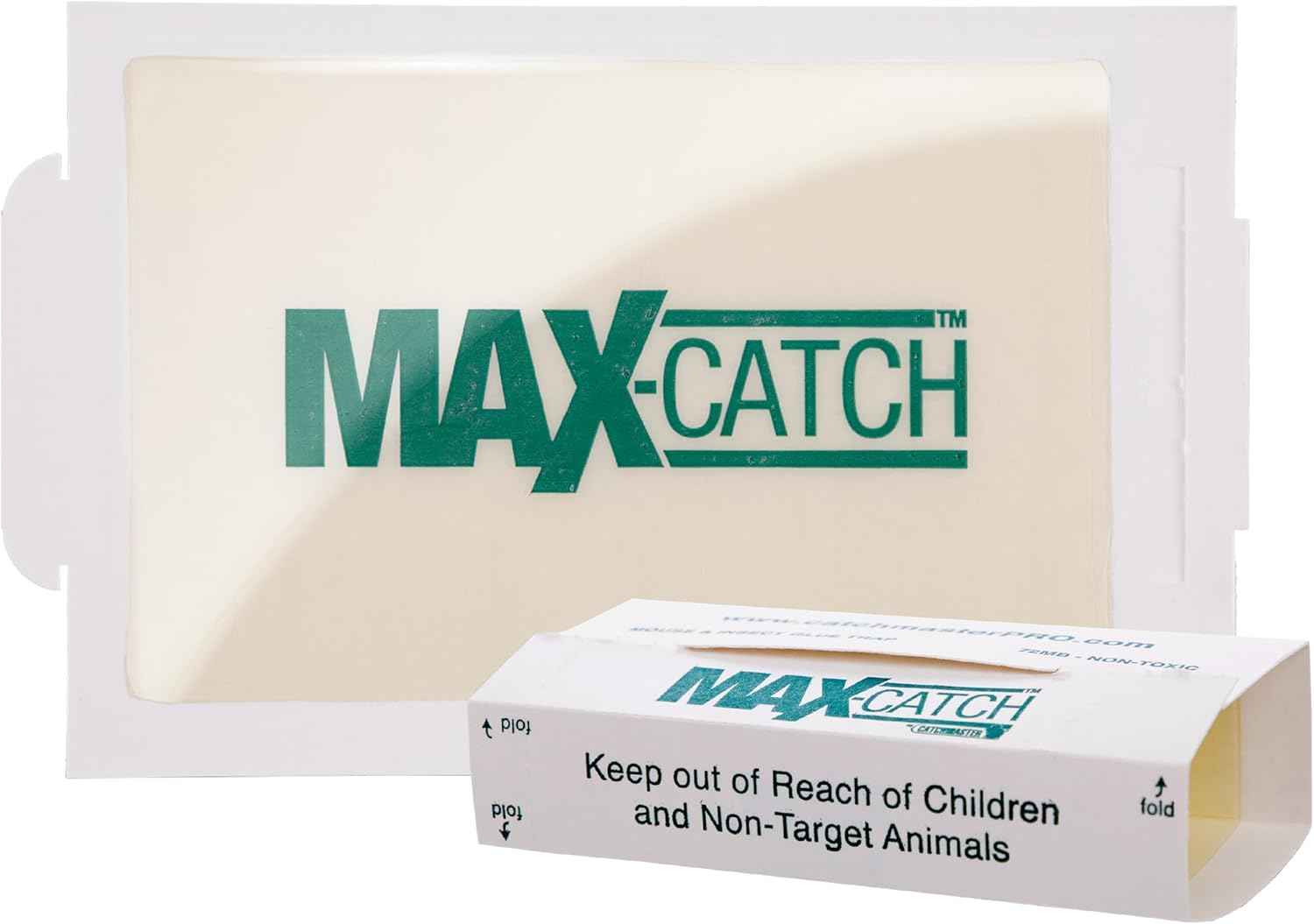 Catchmaster Max-Catch Mouse & Insect Glue Trap 72pk, Mouse Traps Indoor for Home, Sticky Pest Control Adhesive Tray for Catching Bugs, Non Toxic Bulk Pre-Baited Glue Boards