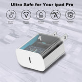 20w usb-c charger with 2 x 6ft cables for apple devices - 2 pack fast wall adapter