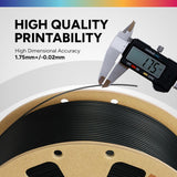 OVERTURE PLA Filament 1.75mm, Neatly Wound 3D Printer Filament 1kg Spool (2.2lbs), Dimensional Accuracy +/- 0.02 mm, Fit Most FDM 3D Printers (Black 1-Pack)
