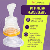 LifeVac Yellow Travel Kit 2 Pack - Portable Suction Rescue Device, First Aid Kit for Kids and Adults, Portable Airway Suction Device for Children and Adults