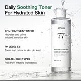 Anua Heartleaf 77 Soothing Toner, Moisturizing & Calming Facial Toner for Glass Skin, Hyaluronic Acid, Lightweight Hydration for Sensitive Skin, Redness Relief, Korean Skincare, 8.45 fl.oz