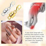 MKCYD Magnetic Necklace Clasp with Lobster Clasp,14K Gold and Silver Magnetic Jewelry Clasps for Necklace Extender Bracelet Closures