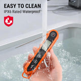 TempPro Digital Instant Read Meat Thermometer for Grilling Waterproof Kitchen Food Thermometer with Calibration Backlight Baking Bread Candy Thermometer Cooking Tools Utensils (Previously ThermoPro)