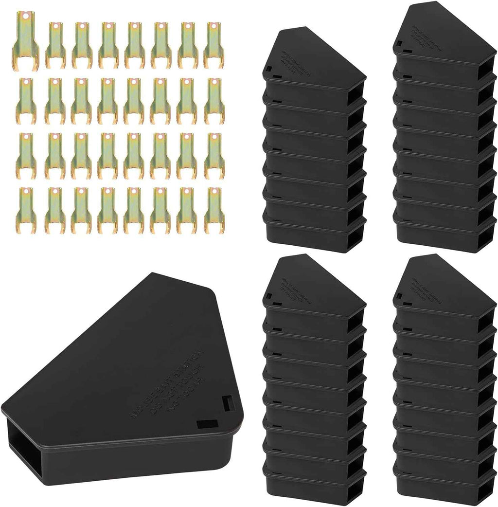 Anblak Mouse Station with Keys Black 6 Pack, Key Required Mouse Stations, Mice Stations, Keeps Children and Pets Safe Indoor & Outdoor