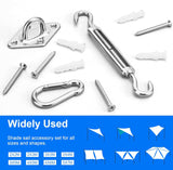 Sun Shade Sail Hardware Kit 6 Inch for Rectangle & Triangle Shade Sail Install, Stainless Steel Shade Sail Fixing Accessories for Outdoor Patio Canopy Garden, Heavy Duty Awning Attachment Set (44 Pcs)