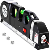 Laser Level Line Tool, MultiPLrpose Laser Level Kit Standard Cross Line Laser leveler Beam Tool with Metric Rulers 8ft/2.5M for Picture Hanging cabinets Tile Walls by AikTryee.