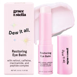 grace & stella Under Eye Brightener Balm Stick - Travel Size Toiletries - Retinol & Caffeine Eye Cream for Dark Circles, PLffiness, Wrinkles - Restore and Hydrate - Vegan Skincare (0.13oz / 3.5g)