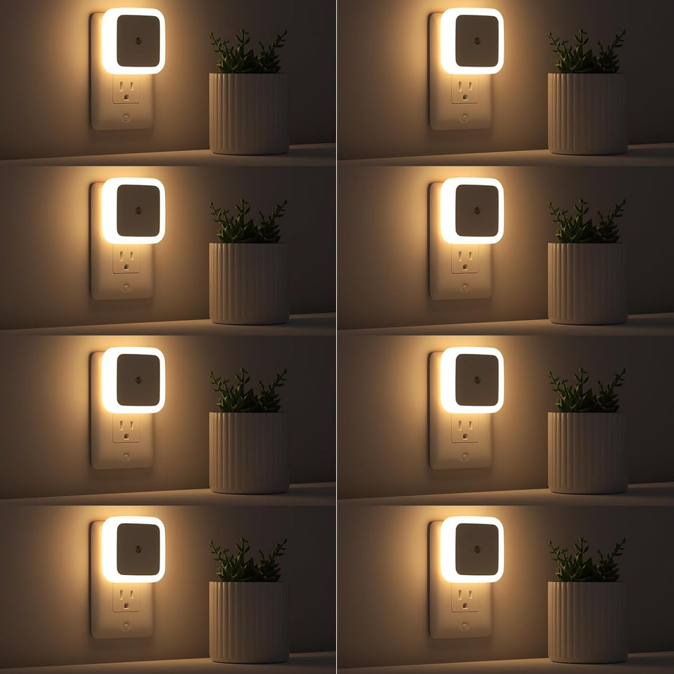 Sujeet Night Light, Night Lights Plug into Wall 8-Pack, Nightlight Plug in Night Light, Dusk to Dawn Night Lamp Led (Warm White)