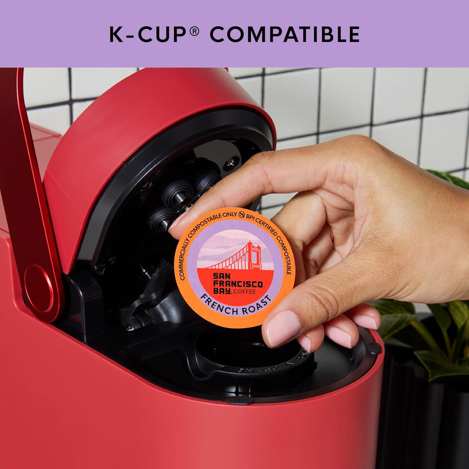 San Francisco Bay K-Cup Coffee Pods, French Roast (80 ct), Dark Roast, Commercially Compostable Single-Serve Coffee Pods