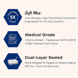 Supmedic Medical Soft Max™ Black Nitrile Disposable Gloves, 100 Pcs, Latex-Free & Powder-Free Food Safe Food Prep Exam Gloves