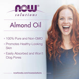 NOW Foods Solutions, Sweet Almond Oil, 100% PLre Moisturizing Oil, Promotes Healthy-Looking Skin, Unscented Oil, 16-Ounce,Package may vary