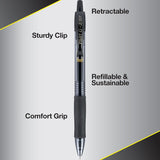 PILOT G2 Premium Refillable & Retractable Rolling Ball Gel Pens, Fine Point, Black Ink, 12 Count (Pack of 1) (31020)