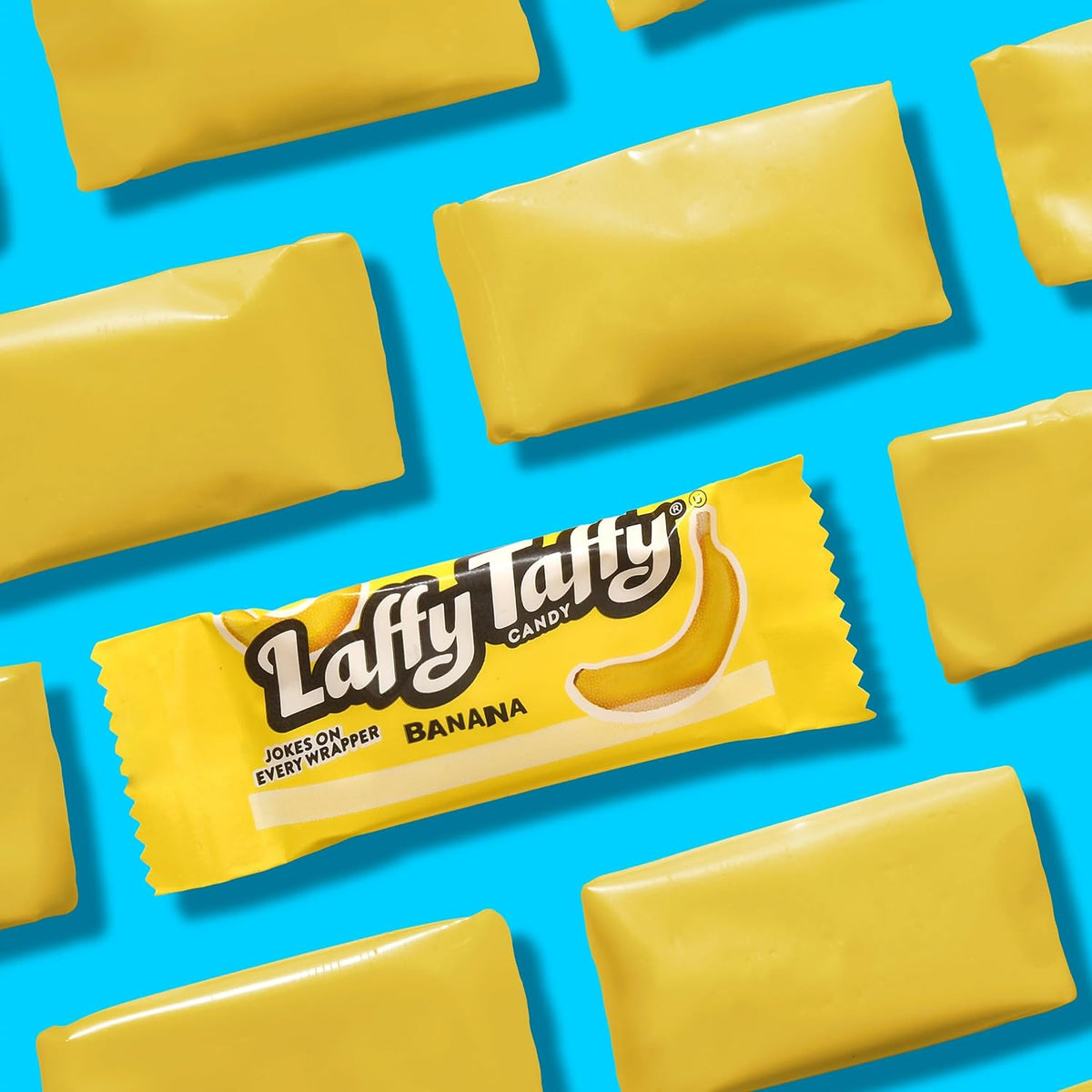 Laffy Taffy Mini Bar Bag, Banana, Chewy Taffy Candy, 3.5 oz