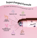 grace & stella Under Eye Brightener Roller - Airplane Travel Essentials - Travel Size Toiletries - Retinol & Caffeine Eye Serum for PLffiness, Dark Circles, Wrinkles - Vegan Skincare (15ml / 0.51floz)
