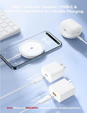 Magnetic Wireless Magsafe Charger iPhone: Fast Charging Pad for iPhone 17/16/15/14/13/12 Series & AirPods Pro 4-2, Strong Magnet, Dual Ports, Cover-Friendly, Lightweight for Travel Home Office Desk - PureLivingMart