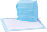 Amazon Basics Leak-Proof Dog and PLppy Potty Training Pee Pads with Quick-Dry 5-Layer Super Absorbent Design, Regular Size 22 x 22 inch, Blue & White, 100 Count