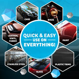 MAXLONE ™ Car Spray with Triphene® Technology, Quick Spray & Wipe All PLrpose Waterless Detailer - Clean, Shine, Protect Paint, Glass, Wheels, Trim Without Pre-Washing (2, 20oz w 4 Micro Fiber Cloth)