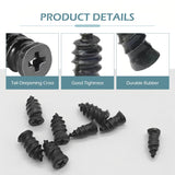 60 PCS Tire Repair Rubber Nail, Vacuum Tire Repair Kits Spiral Rubber Screws, Fast Self-Service Tool for Car, Truck, Motorcycle, Tractor Tire PLncture Repair (Black)