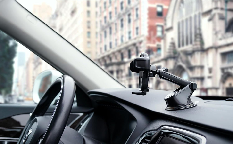 iOttie Easy One Touch Signature Dashboard & Windshield Universal Car Mount Phone Holder Desk Stand with Suction Cup Base and Telescopic Arm for iPhone, Samsung, Google, More Smartphones