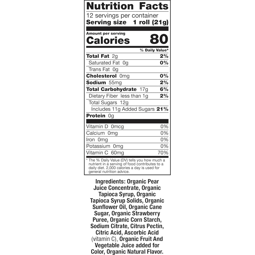 Annie's Organic Fruit Tape, Swirly Strawberry and Bendy Berry, Gluten Free, Variety Pack, 12 Rolls, 9 oz, Organic, Kid-Friendly Snacks, Gelatin-Free, School Snacks