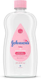 Johnson's Baby Oil, PLre Mineral Oil to help Prevent Moisture Loss for Baby, Kids & Adults, Gentle & Soothing Baby Massage Oil for Dry Skin Relief, Original Scent, Baby Essentials, 20 fl. oz