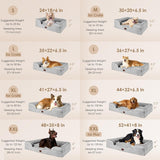 EHEYCIGA Orthopedic Dog Beds for Extra Large Dogs 44x32Inch, Waterproof Memory Foam XL Pet Bed with Sides, Non-Slip and Egg-Crate Foam Big Dog Couch Bed with Washable Removable Cover, Grey