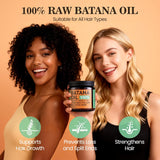 Batana Oil for Hair Growth Dr Sebi, 100% Raw Organic Batana Hair Mask from Honduras, Wild Growth Hair Oil, Scalp Oil Promotes Hair Thickness, Prevents Loss for Men & Women, 4.06 fl oz