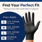 Supmedic Medical Soft Max™ Black Nitrile Disposable Gloves, 100 Pcs, Latex-Free & Powder-Free Food Safe Food Prep Exam Gloves