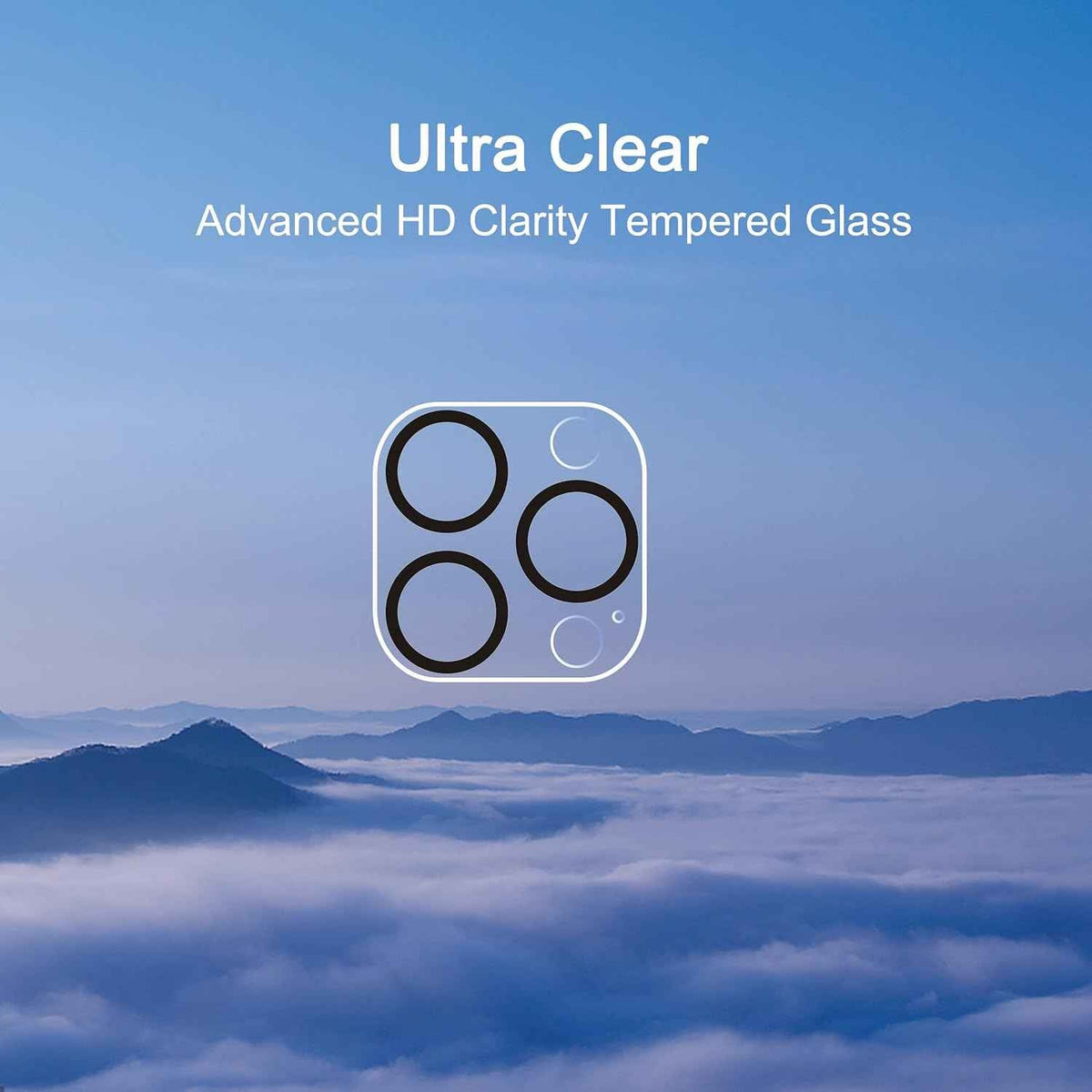 ailun 3 pack tempered glass lens protector for iphone 16 pro, 14 pro, and max models, 9h hardness, anti-scratch, case friendly