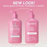 Hempz Sweet Jasmine & Rose Herbal Body Moisturizer for Women, 17 Fl. oz. - Moisturizing Lotion with 100% PLre Hemp Seed Oil, Collagen, Shea Butter - Hydrating Vegan Lotion for Dry Skin