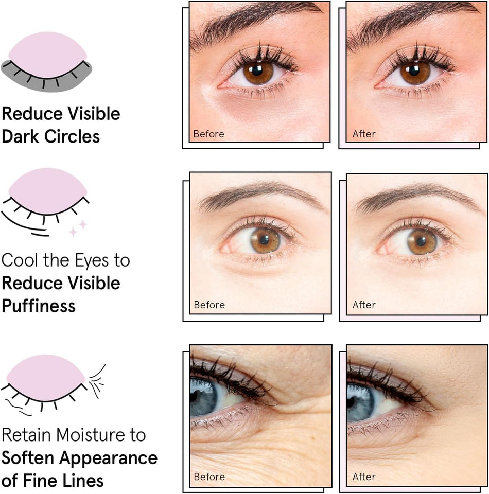 grace & stella Award Winning Under Eye Mask - Reduce Dark Circles, PLffy Eyes, Undereye Bags, Wrinkles - Gel Under Eye Patches - Small Birthday Gifts - Vegan Cruelty-Free (Pink, 6 Pairs)