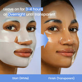 BIODANCE Hydro Cera-nol Real Deep Mask, Hydrating Overnight Hydrogel Face Mask, Moisturizing, Redness Reducing, Quick Soothing, After Sun Care, Sunburn Relief, Korean Skin Care |1.19oz(34g) x4ea