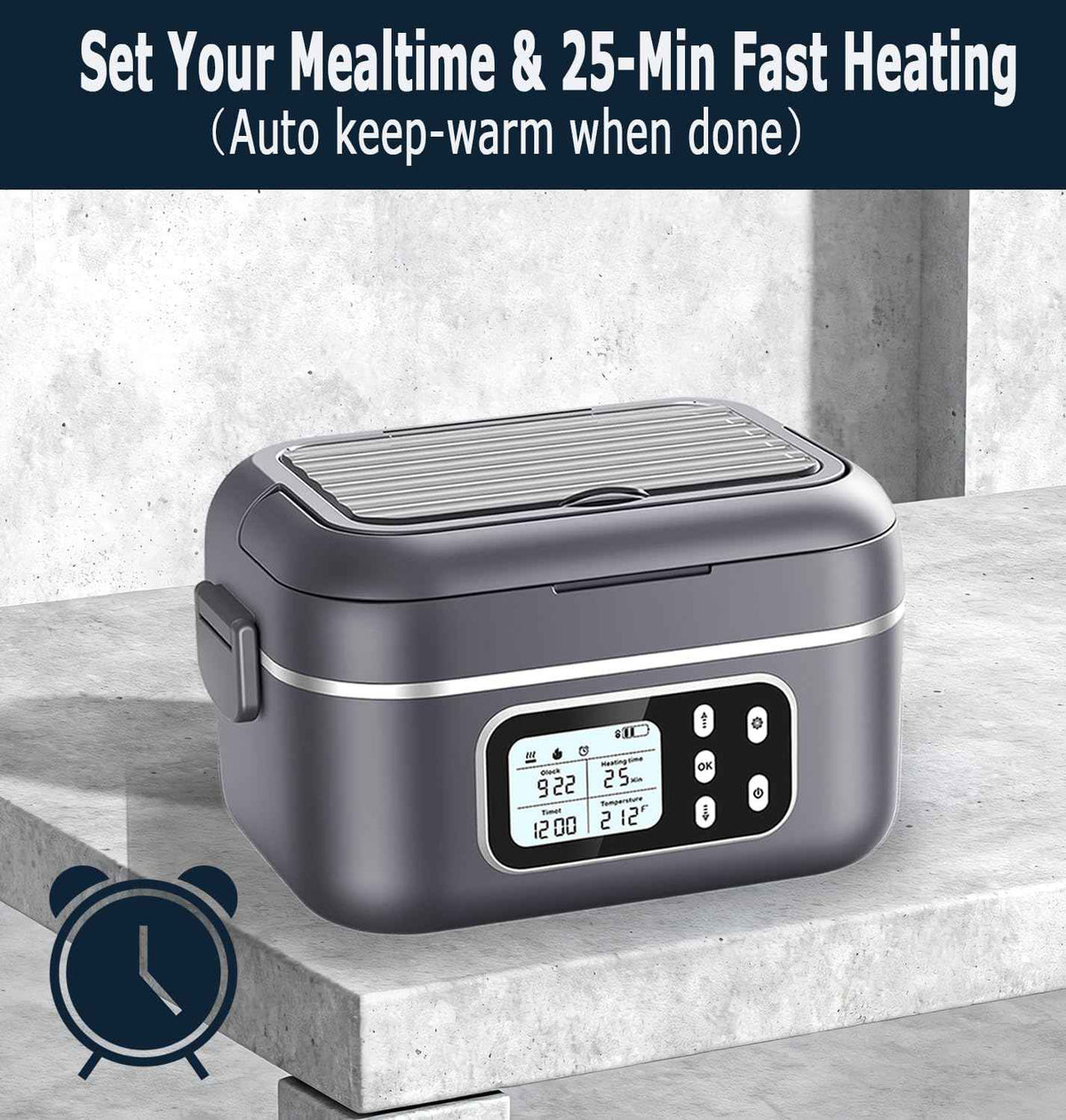 2 x 6.3-Cup Cordless Electric Heated Lunch Box, 100W Rechargeable Portable Food Warmer for Adults and Travel