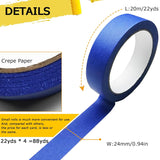 4 Rolls Premium Painters Tape, Blue Tape, Masking Tape, Paint Tape for Multi-PLrpose, Painting, Painter's, DIY Crafts Arts (88yd =0.94IN*22yd*4) Decoration Labeling No Residue, Easy Removal