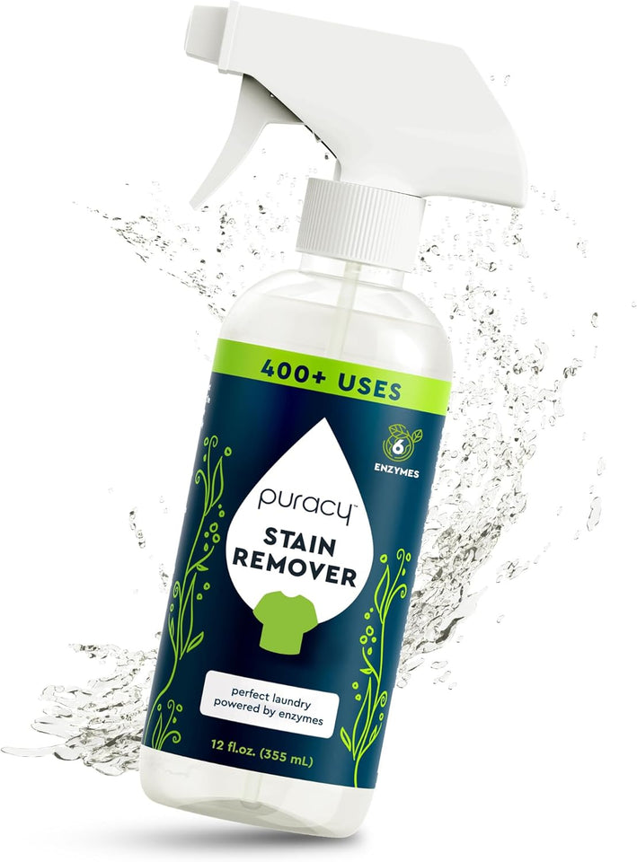 PLracy Stain Remover, Travel and Laundry Stain Cleaner for Clothes, Baby Essentials, Kids Stains, Oil and Fabric Spot Cleaner (Stain Remover Spray, 12 fl oz)