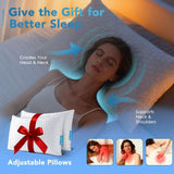 QUTOOL Cooling Pillow for Sleeping, CertiPLR-US Shredded Memory Foam Queen Pillows Set of 2, Cool Pillow for Hot Sleepers Adjustable Firm Pillow for Side, Back, Stomach Sleepers Soft Yet Support,White