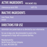 PLrina Pro Plan Veterinary Supplements FortiFlora Daily Probiotics for Dogs, Helps Digestive Gut Health and Diarrhea - 30 ct. Box