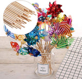 HOPELF 25PCS Wooden Dowel Rods - 1/4 x 12 Inch Bamboo Sticks - for Crafts, Cake Dowels and DIY Projects