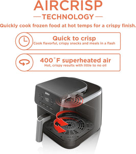 Ninja Air Fryer with Air Crisp | 5 QT Capacity fits up to 4lbs of Fries | 4-in-1 Pro Air Fry, Roast, Reheat, Dehydrate | 400°F Max Temp | 1750 Watts | W/Nonstick Basket & Crisper Plate | Grey | AF141