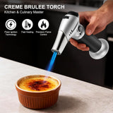 TBTEEK Butane Torch, Kitchen Torch Cooking Torch with Safety Lock & Adjustable Flame for Cooking, BBQ, Baking, Brulee, Creme, DIY Soldering(Butane Not Included)