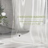 AmazerBath Shower Curtain Liner, 72x72 Clear Shower Curtain Liner, Waterproof Plastic Shower Liner, Cute Lightweight PEVA Shower Curtain for Bathroom with 3 Magnets and 12 Rustproof Metal Grommets