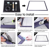 Windows Screen and Screen Door Repair Kit, 48"x118" Charcoal Fiberglass Mesh with Rolling Tool/Hook/Ruler/Cutter/Spline - Window Screen & Sliding Screen Door Replacement for Windows, TOOLTRIZ