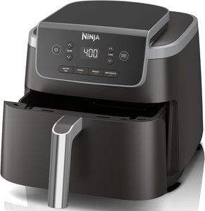 Ninja Air Fryer with Air Crisp | 5 QT Capacity fits up to 4lbs of Fries | 4-in-1 Pro Air Fry, Roast, Reheat, Dehydrate | 400°F Max Temp | 1750 Watts | W/Nonstick Basket & Crisper Plate | Grey | AF141