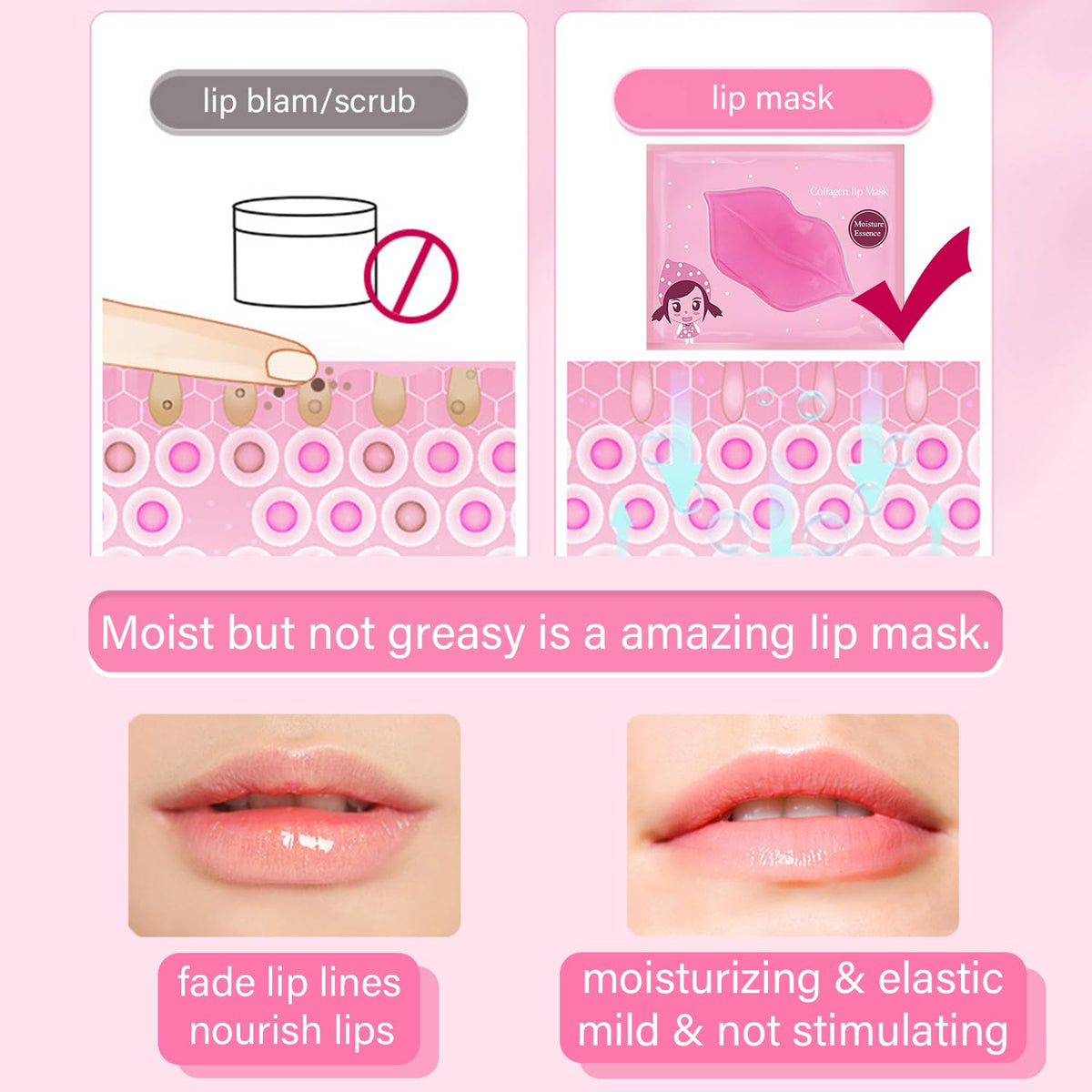20 pairs lip mask and eye mask set for skincare, bridesmaid gifts, and party favors