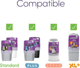 Litter Genie Refill Bags | Jumbo 2-Pack, 56 Total ft | Up to 8 Months of Supply in 2 cartridges | Ultimate Odor Control Cat Litter Bags