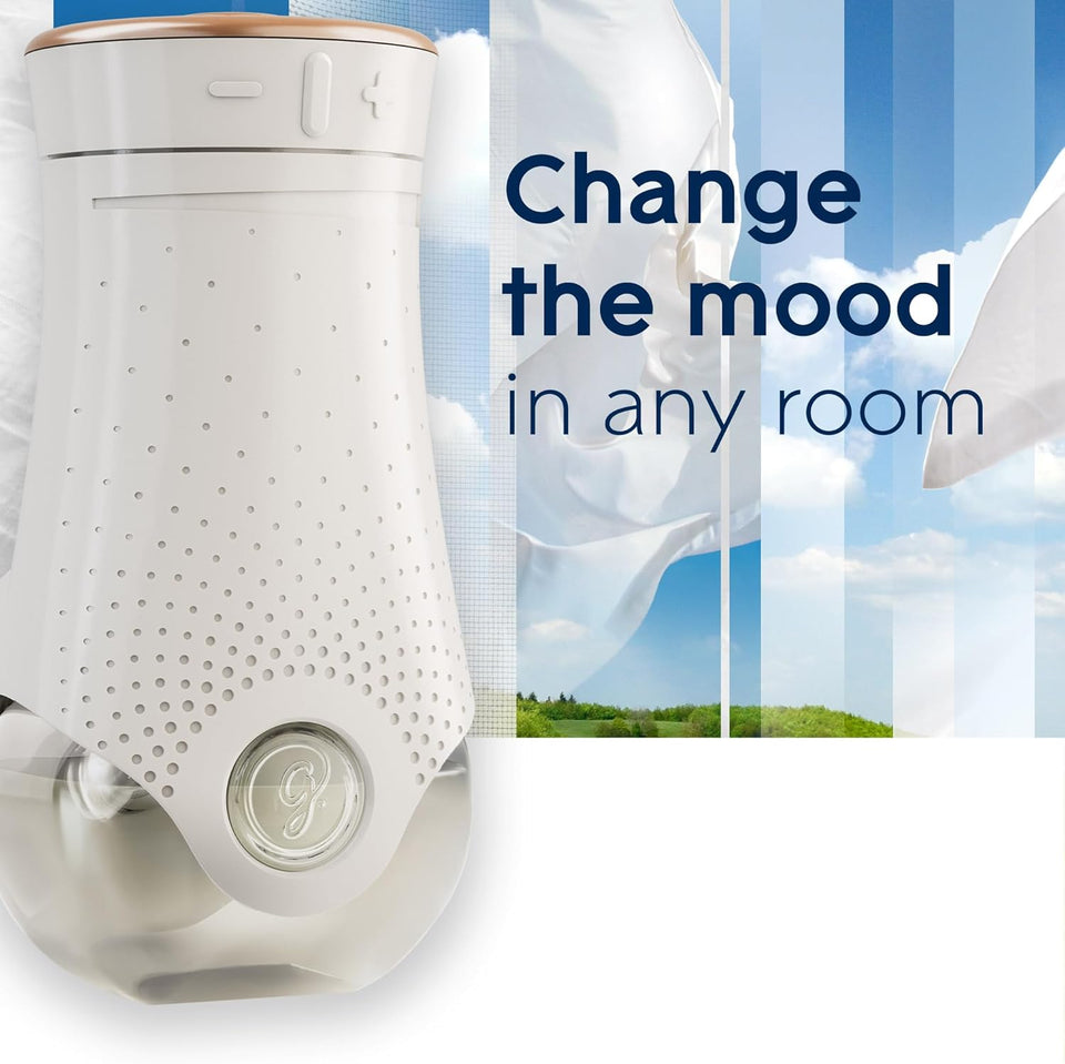 Glade PlugIns Refills Air Freshener, Scented and Essential Oils for Home and Bathroom, Clean Linen, 3.35 Fl Oz, 5 Count