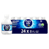 PLre Life PLrified Water Bottles, 24 Pack - Still Bottled Water Enhanced with Minerals for a Crisp Taste, Plastic Bottles - 8 Fl Oz